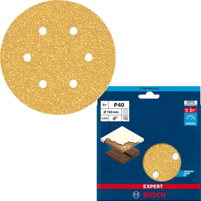 <div>LIJA EXCEN. WOOD-PAINT EXPERT 150 GR 40 2608900813</div>