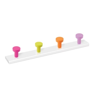 <div>PERCHA MADERA 4 POMOS COLORES BASE BLANCA 913SUV</div>