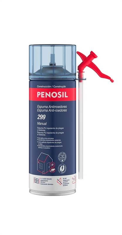 <div>ESPUMA POLIURETANO ANTIRROEDORES 299 365ML PENOSIL</div>