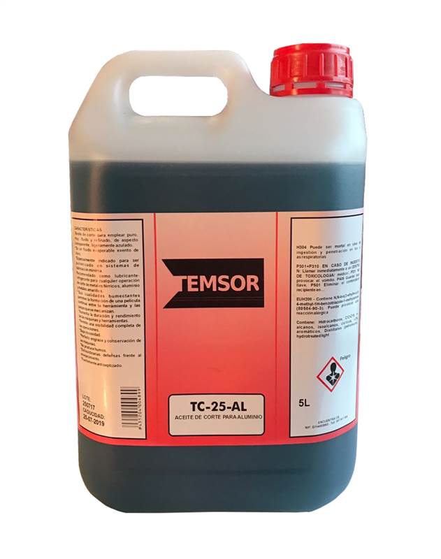 <div>ACEITE DE CORTE PARA ALUMINIO 5L TC-25-AL TEMSOR</div>