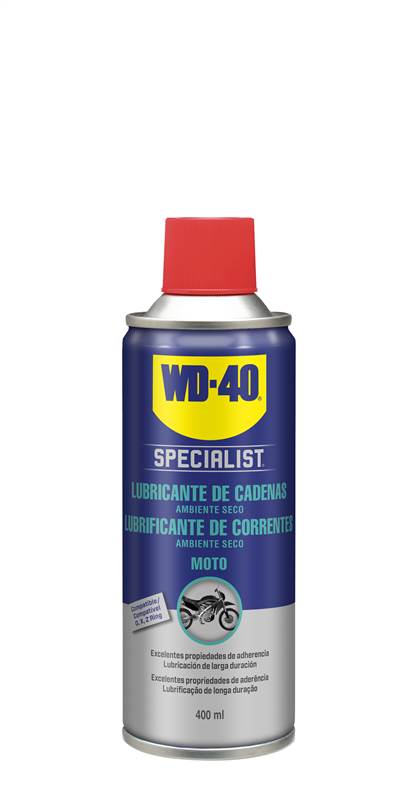 <div>SPRAY MOTO LUBRICANTE CADENA A.SECO WD-40 400ML</div>