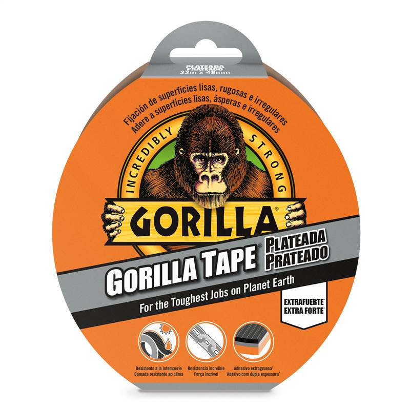 <div>CINTA AMERICANA PLATA GORILLA 48MM X 32M</div>