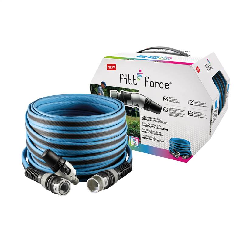 <div>GOMA RIEGO FITT FORCE 25M + ACCESORIOS + LANZA</div>