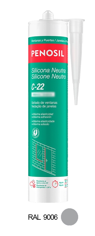 <div>SILICONA NEUTRA ALUMINIO RAL9006 PENOSIL C-22</div>