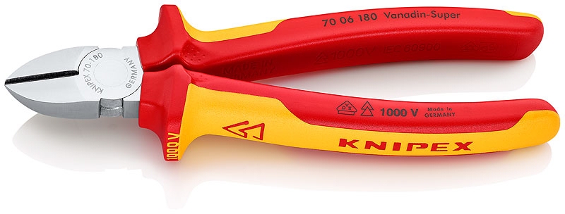 <div>ALICATE CORTE DIAGON KNIPEX 1000V 180 7006180</div>