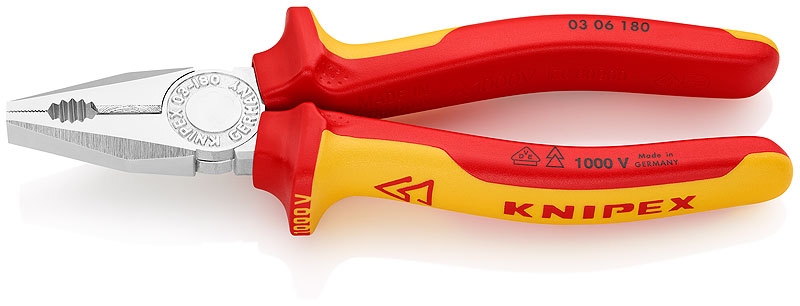 <div>ALICATE UNIVERSAL KNIPEX 1000V 180 0306180</div>