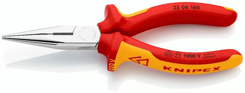 <div>ALICATE BOCA SEMIREDONDA KNIPEX 1000V 160 2506160</div>