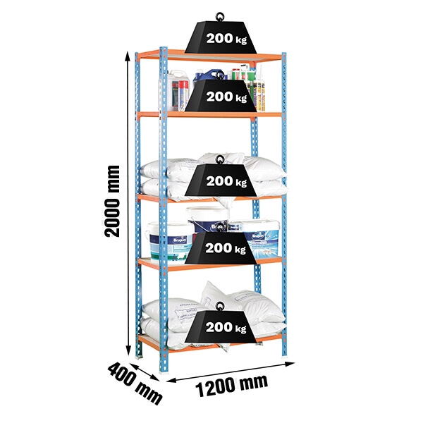 <div>ESTANTERIA KIT MADERCLICK MEGAPLUS 200X120X40 5B</div>