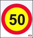 <div>SEÑAL BOLSA LIMITE VELOCIDAD 50 PLASTICO</div>