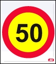 <div>SEÑAL BOLSA LIMITE VELOCIDAD 50 PLASTICO</div>