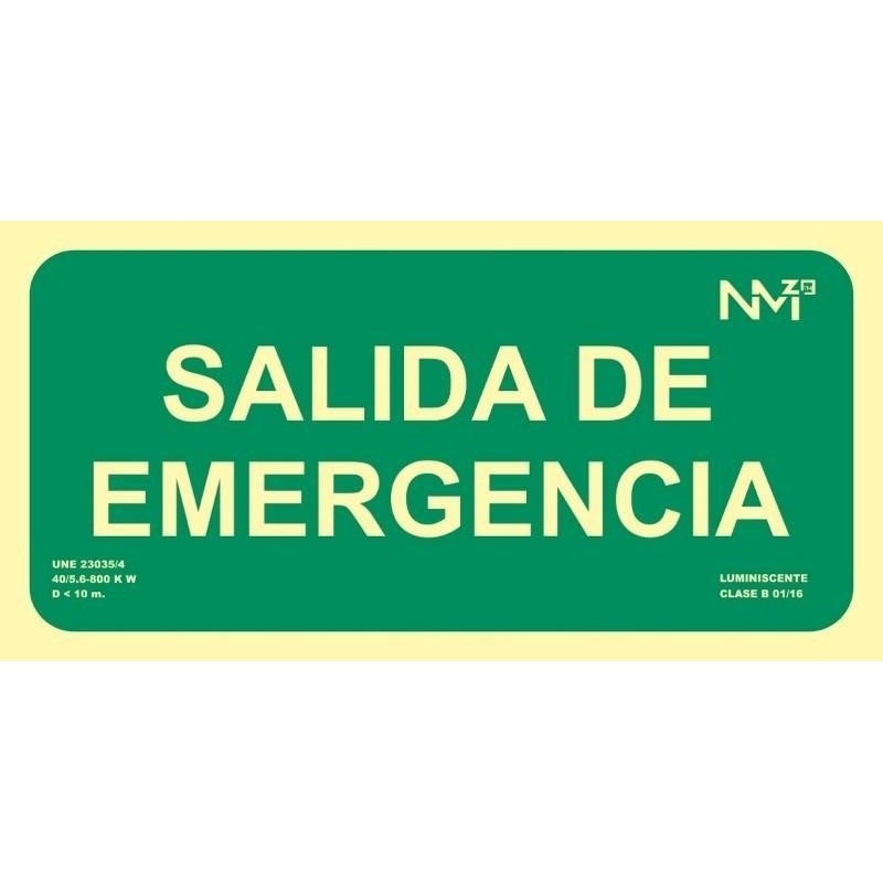 <div>SEÑAL FOTOLUM. SALIDA DE EMERGEN. HORI 150X300MM</div>