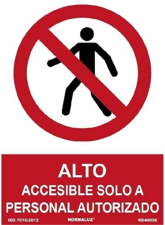 <div>SEÑAL ALTO ACCESIBLE SOLO A PERSONAL AUTORIZADO</div>