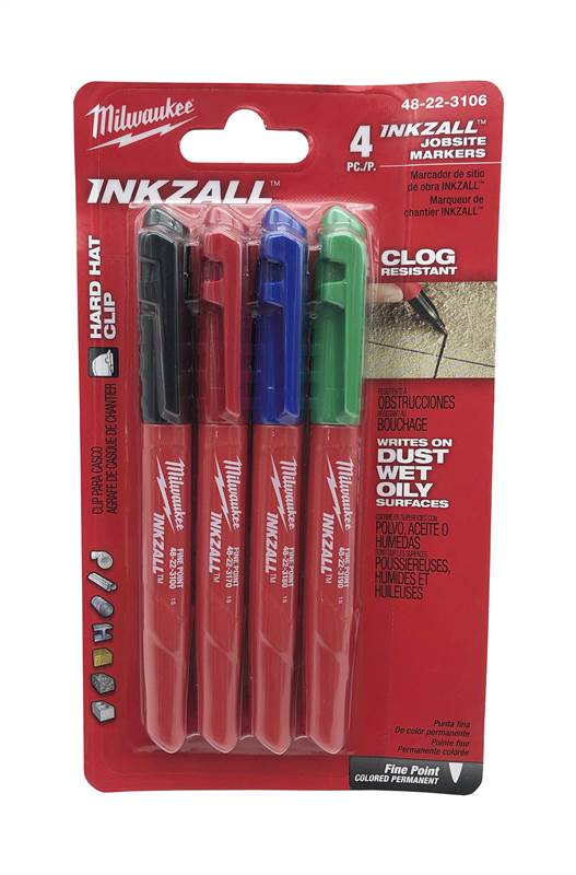 <div>MARCADOR MILWAUKEE PUNTA FINA 4U. COLORES</div>