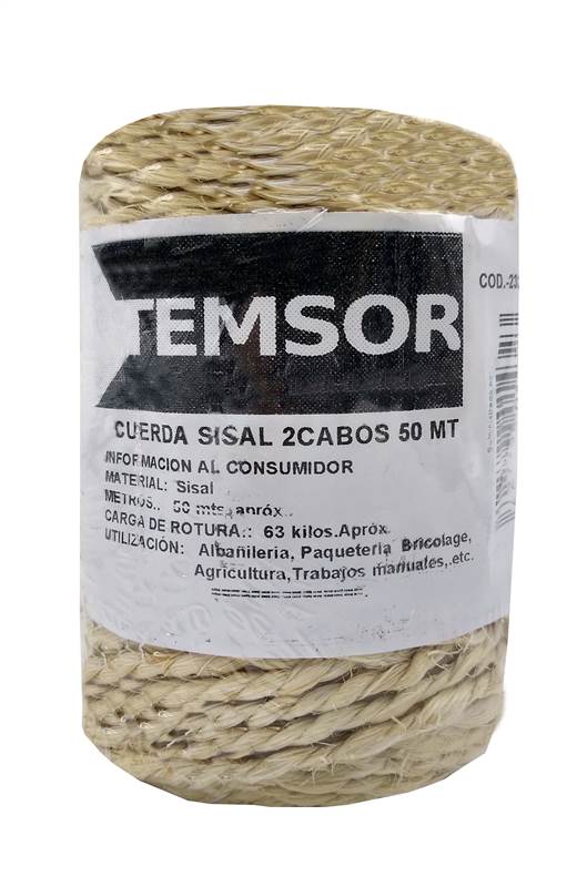 <div>CUERDA SISAL 2 CABOS 50 MTR.</div>