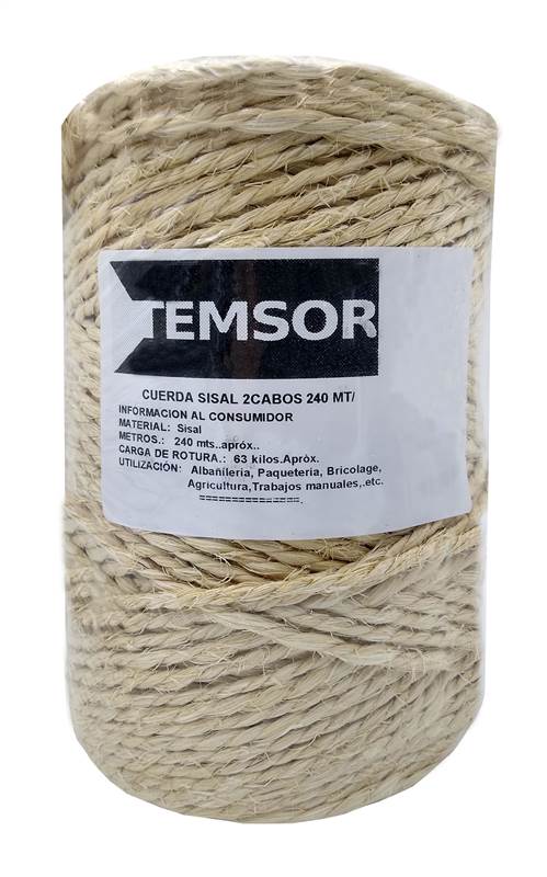 <div>CUERDA SISAL 2 CABOS 240 MTR.</div>