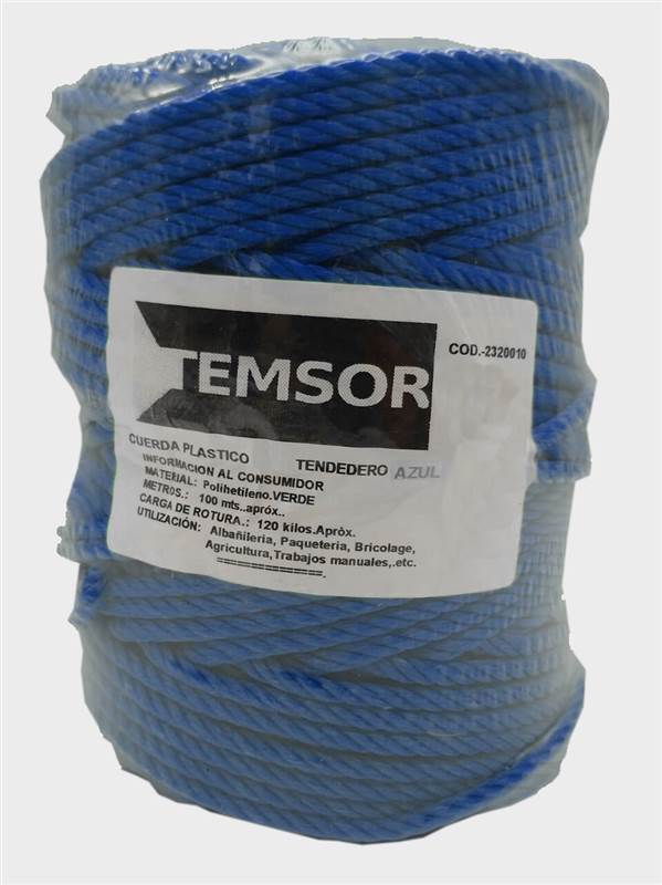 <div>CUERDA PLASTICO TENDEDERO AZUL</div>