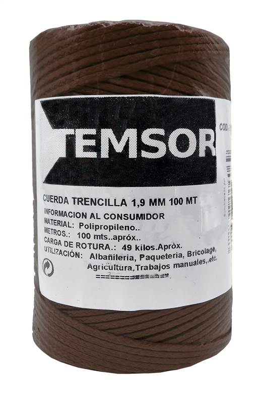 <div>CUERDA TRENCILLA 1,9MM 100 MTR. MARRON</div>