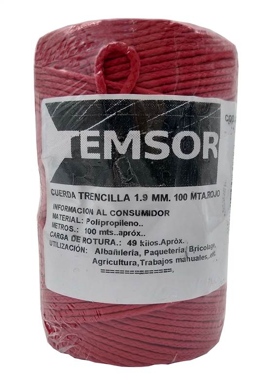 <div>CUERDA TRENCILLA 1,9MM 100 MTR. ROJO</div>