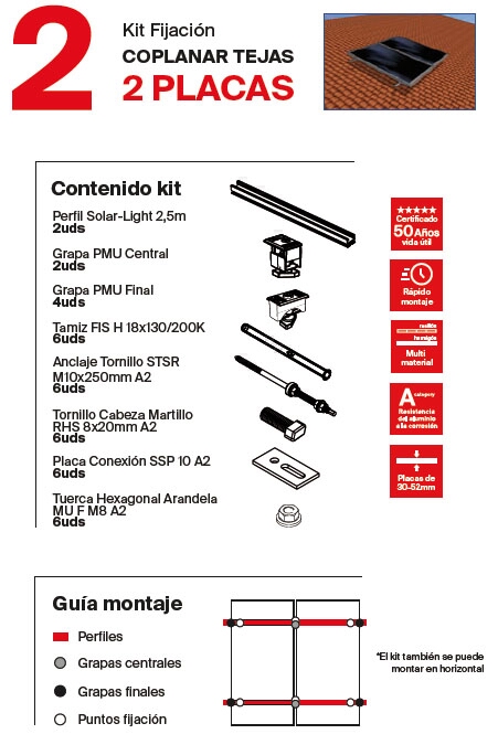 <div>SOLAR KIT COPLANAR 2 MODULOS</div>