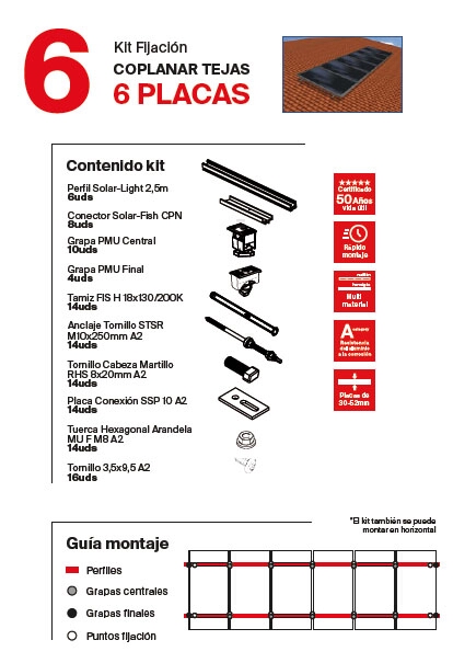 <div>SOLAR KIT COPLANAR 6 MODULOS</div>