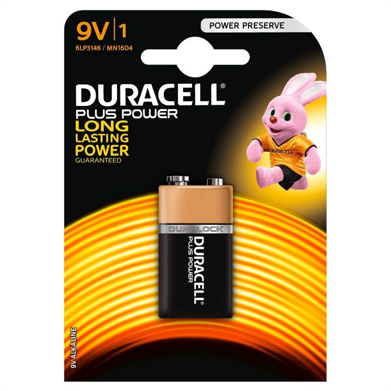 <div>PILA ALCALINA DURACELL 9V PLUS POWER</div>