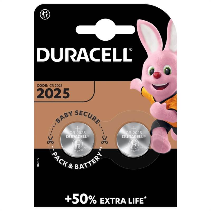 <div>PILA BOTON 2025 B-2 (2 UNIDADES) DURACELL</div>