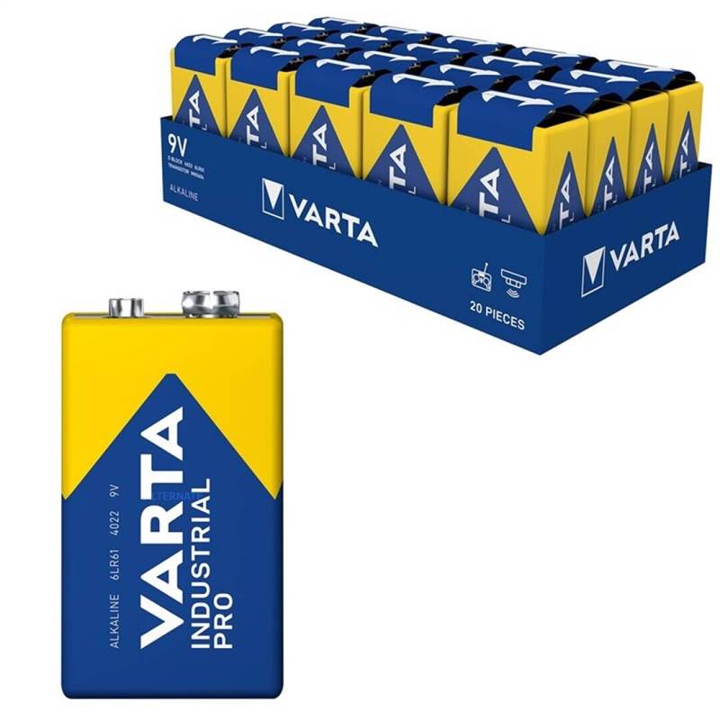 <div>PILA ALCALINA VARTA 9V INDUST. PRO LR61 CAJA 20U.</div>