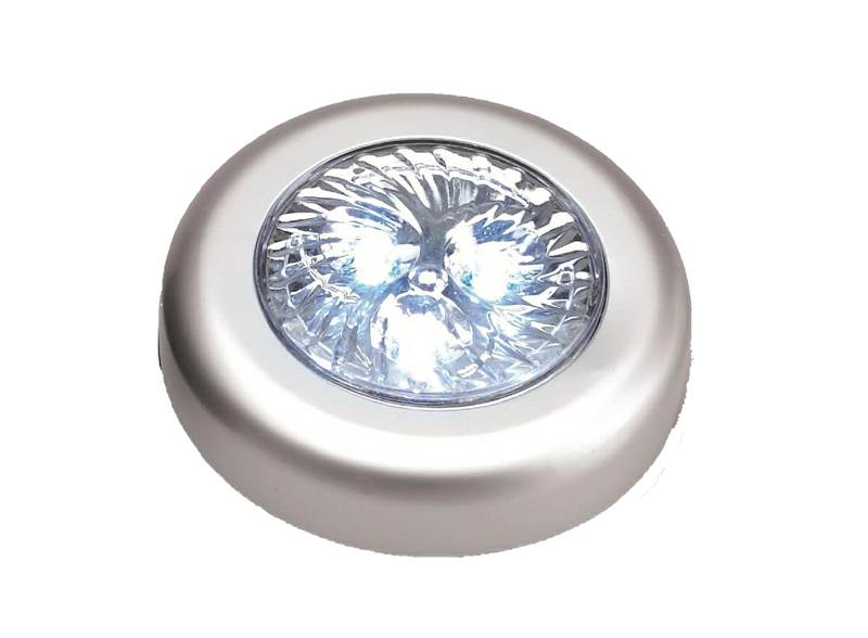 <div>PULSADOR LUZ 3 LEDS PLATA METALIZADO</div>