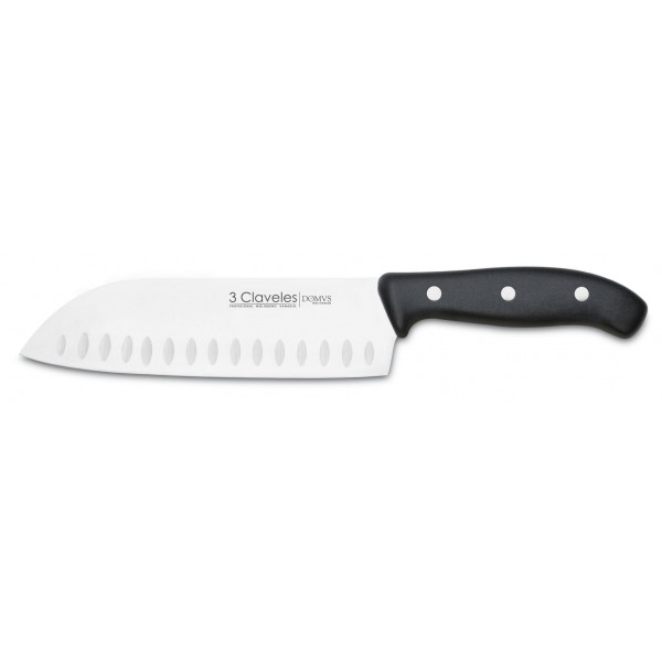 <div>CUCHILLO SANTOKU ALVEOL 3 CLAVELES DOMVS 957 18CM</div>