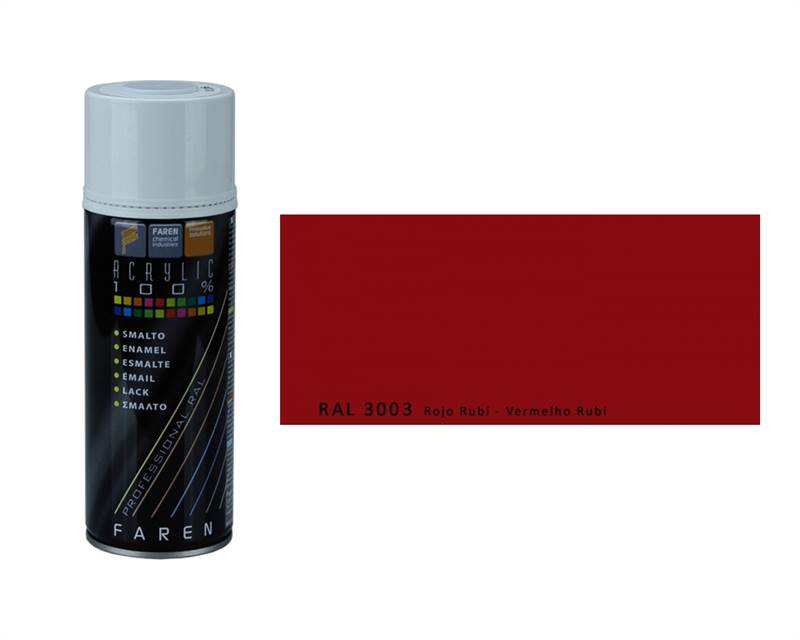 <div>SPRAY PINTURA ROJO RUBI RAL3003 400ML FAREN</div>