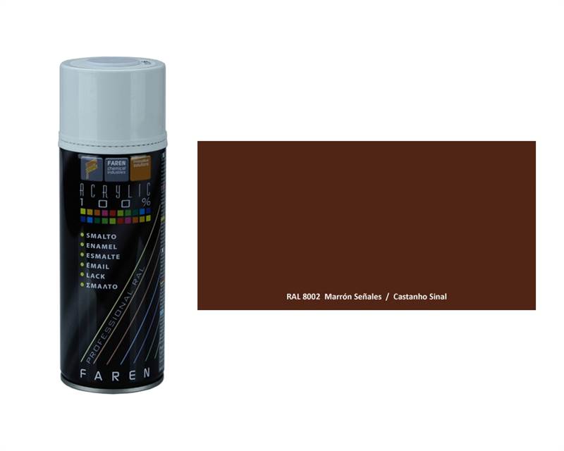 <div>SPRAY PINTURA MARRON SEÑALES RAL8002 400ML FAREN</div>