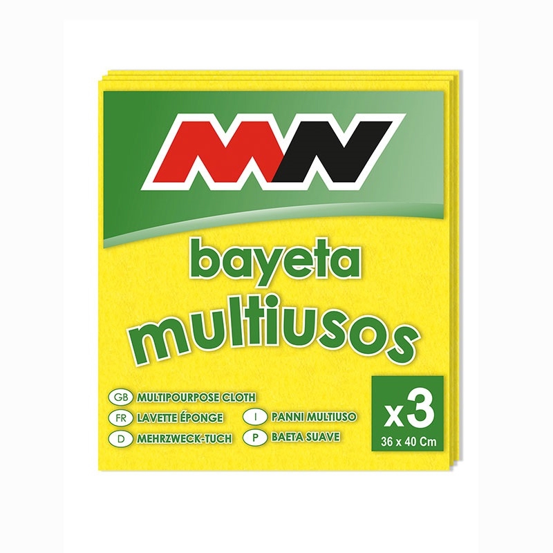 <div>BAYETA MULTIUSOS AMARILLA 36X40CM (BOLSA 3 UND)</div>